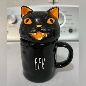 Black Cat ceramic mug set